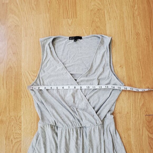 Gibson X The Motherchic Avalon Faux Wrap Jersey Dress - size XS in Grey - Picture 10 of 15